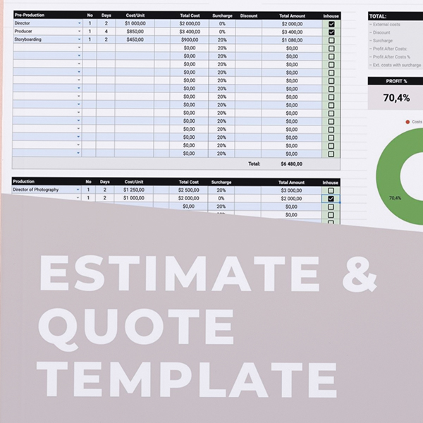 Estimate & Quote Google Sheets Template for Creative Businesses, Video